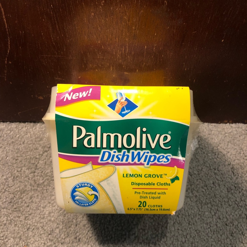 Palmolive Dish Wipes Lemon Grove Pretreated Disposable Cloths 20 Count